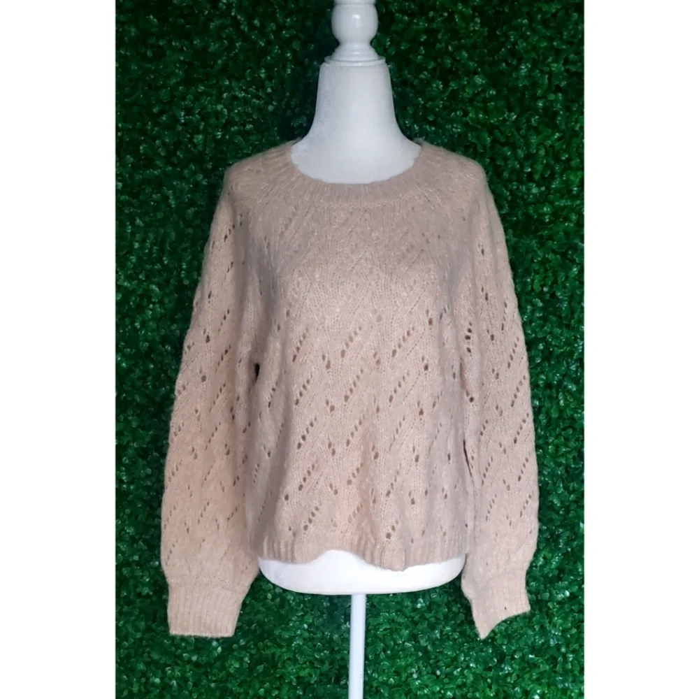 J.Crew Pointelle crewneck sweater